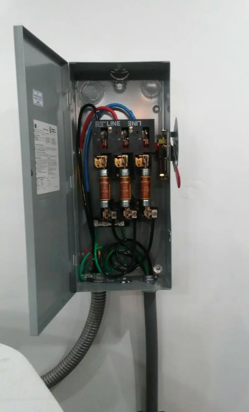 Three-phase disconnect switch installed for Electrical Wiring & Rewiring in Leander
