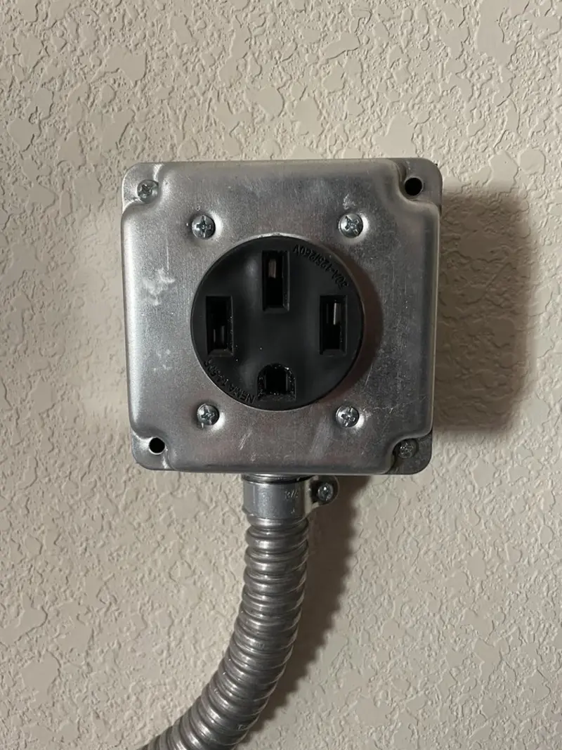NEMA 14-50 outlet installed for Electrical Panel Upgrade in Leander